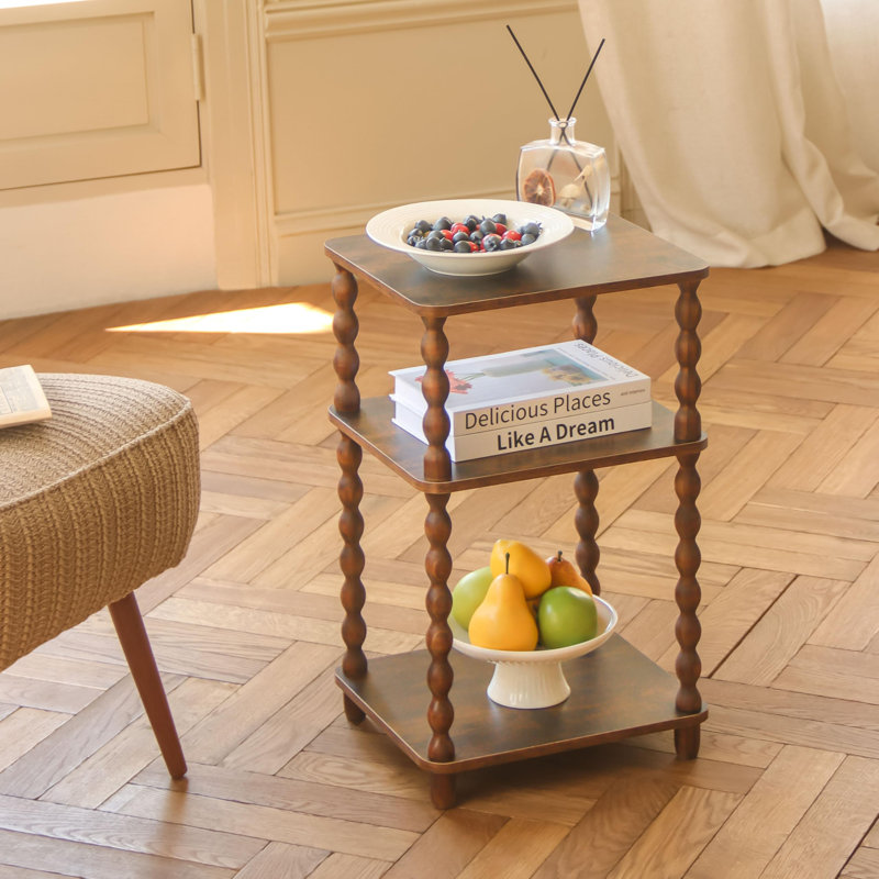 Table d'appoint, petite table de chevet avec tablette de rangement, table de chevet moderne pour salon, chambre à coucher, bureau et petits espaces