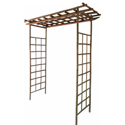 60'' W x 12'' D Solid Wood Arbor in Natural Light Brown
