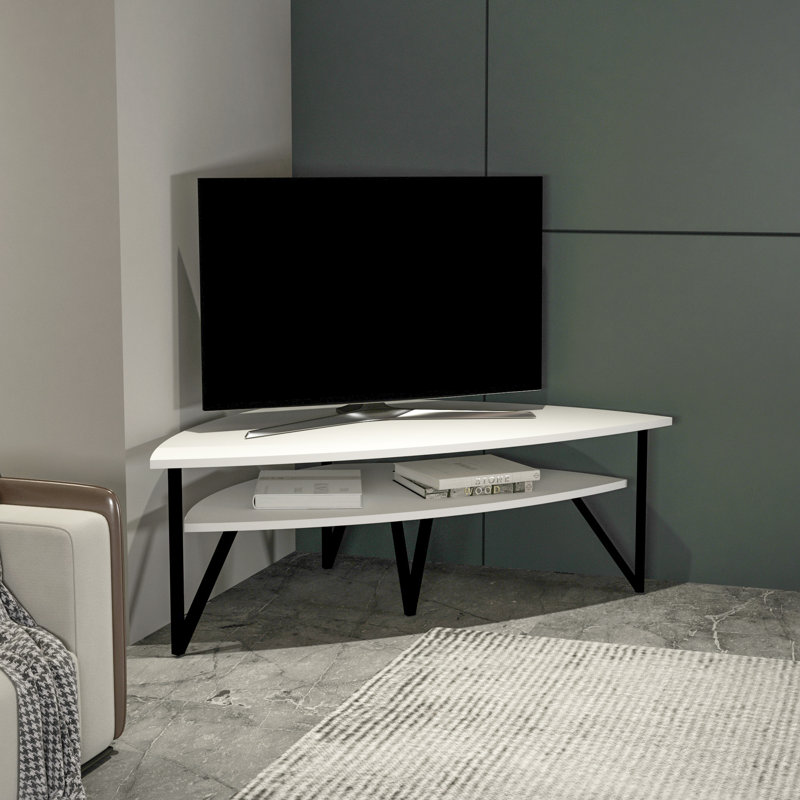 Addley Corner TV Stand for TVs up to 55", White