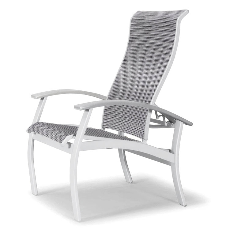 Chaise de patio Askar, Blanc, Titane Sunbrella®, Blanc brillant