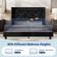 Velvet Upholstered Bed Frame with Charging Station and Storage Wingback Headboard-132969028-132969026