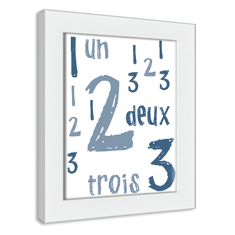 Impression sur papier français, H 10 po x l 8 po x P 0,6 po, Encadré plat blanc