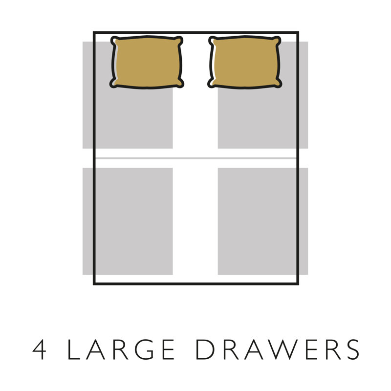 Asia Upholstered Divan Bed with Mattress, Kingsize, Mink Plush Velvet, 4 Drawers