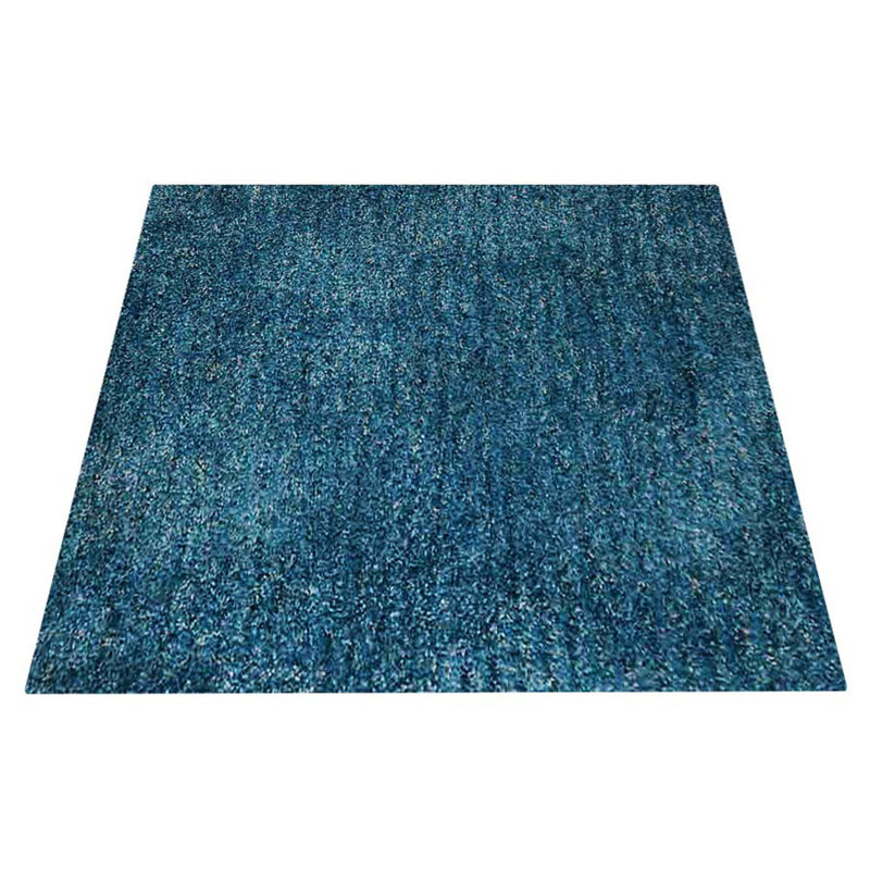 Tapis à poils longs en polyester touffeté à la main Mullins, Carré 8 pi