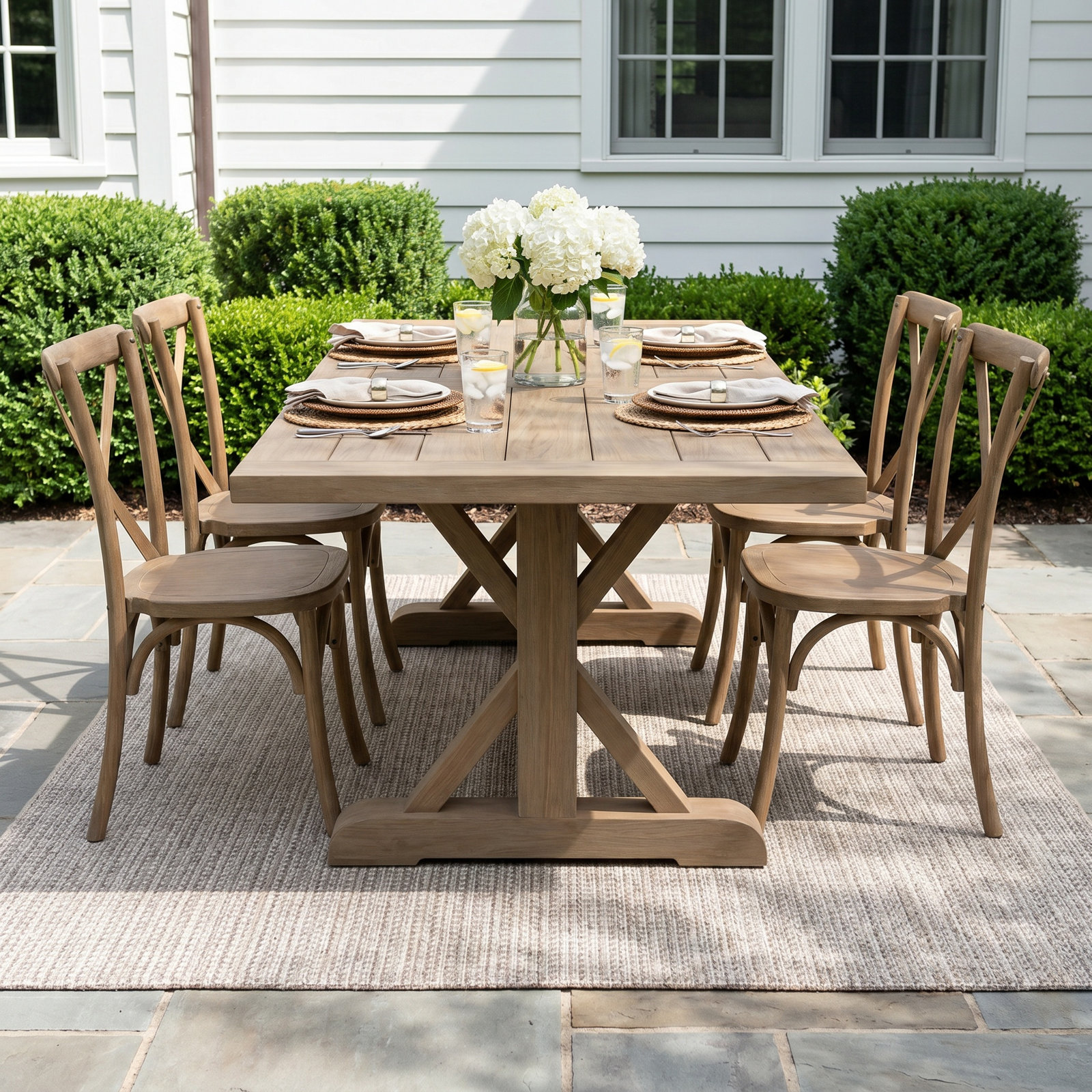 Vienna 95" Teak Patio Dining Table