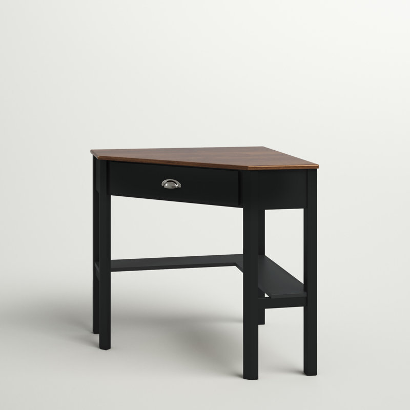 Aust Corner Computer Desk, Brown/Black