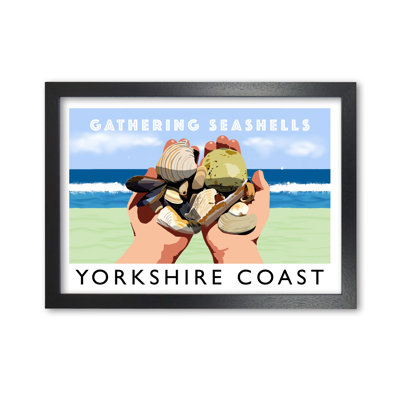 Gathering Seashells Yorkshire Coast by Richard O'Neill - Print