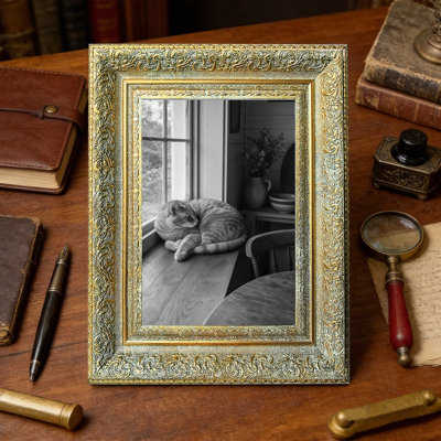 Cadre photo 8 "x 10" or antique 1PC pour les cadeaux de Noël