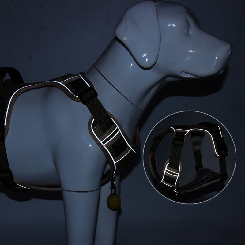 Harnais pour chien de taille moyenne et grande - Harnais réglable pour animal de compagnie, gilet respirant confortable pour la marche, la randonnée et l'entraînement