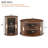 Round Fluted Coffee Table Set With Sliding Tambour Door And Storage-1904218496