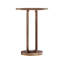 Plateau en métal 15,71 po, bronze antique, table d'appoint ronde, piédestal unique, ovale ouvert