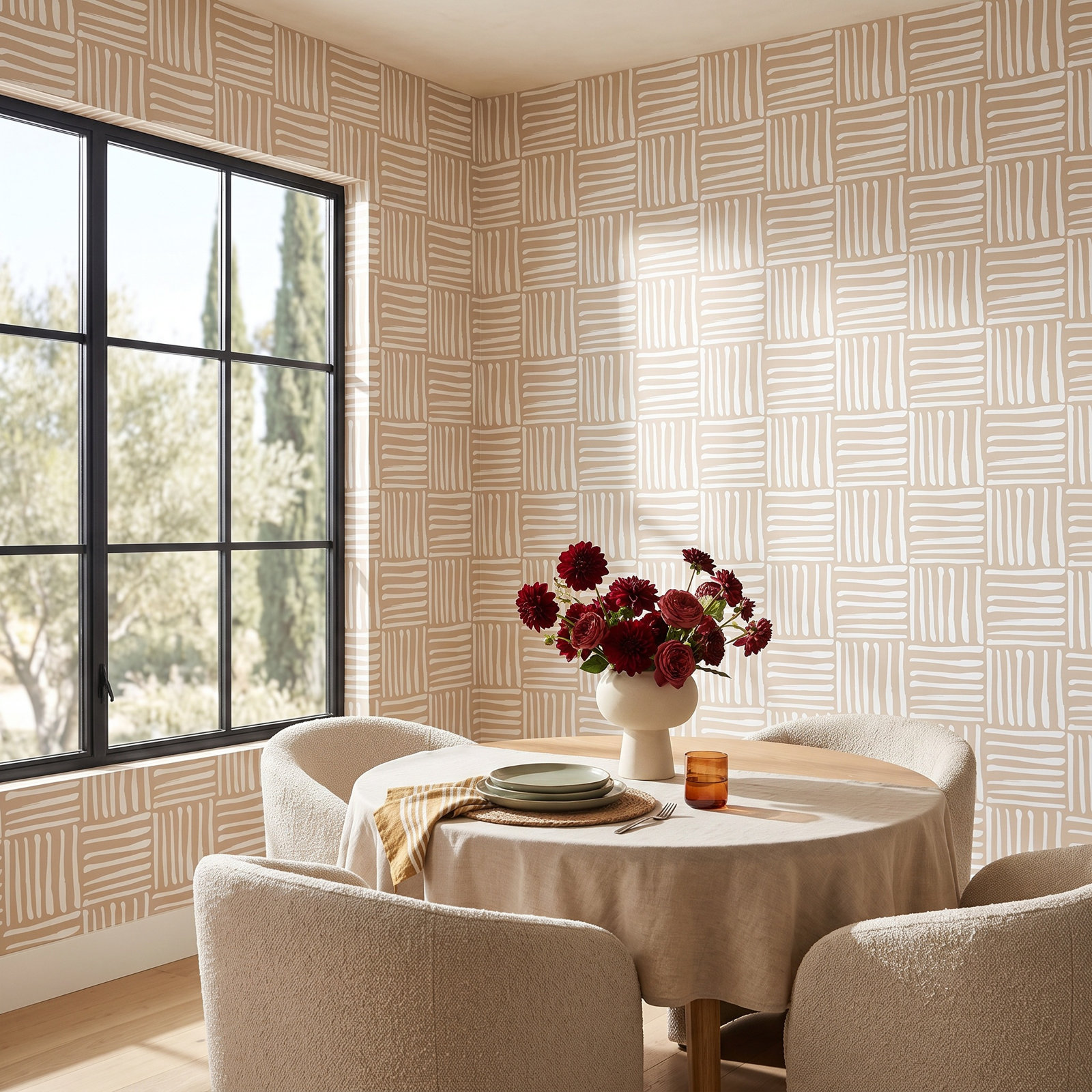 Nomad Self-Adhesive Wallpaper Roll, Non-pasted, Paper, Sand