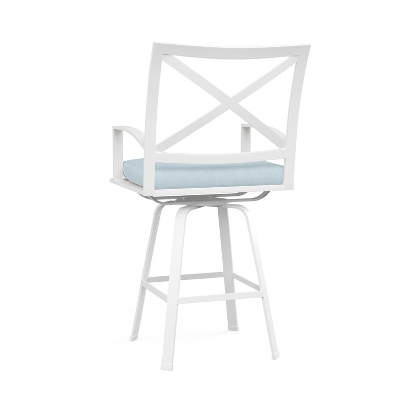 Tabouret de bar Bristol avec coussin Bristol, Tabouret de bar (siège d’une hauteur de 30 po), Toile horizon Sunbrella®