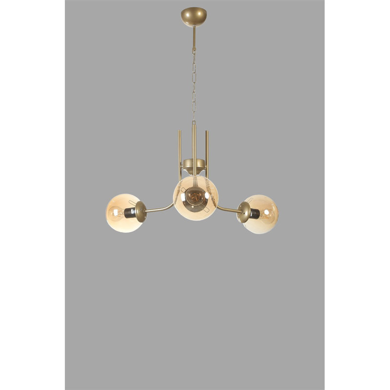 Chandle Chandelier, Gold/Amber