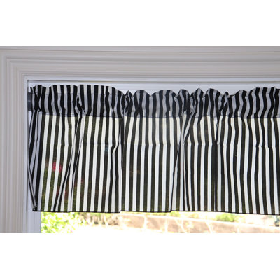 Jash Cotton Blend Striped Tailored Window Valance