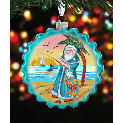4'' Glass Hanging Figurine Ornament