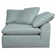 Sunset Trading Cloud Puff 7 Piece 176" Wide Slipcovered Modular Sectional Sofa With Ottomans | Stain Resistant Performance Fabric | Ocean Blue