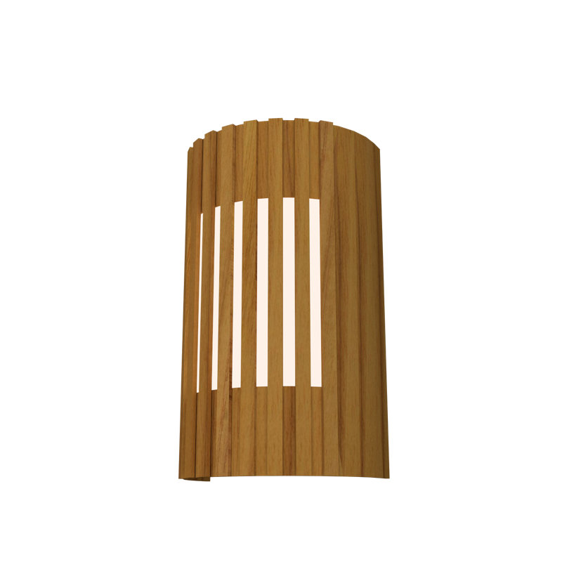 Ripada Manufactured Wood Flush Mounted Sconce, Teak