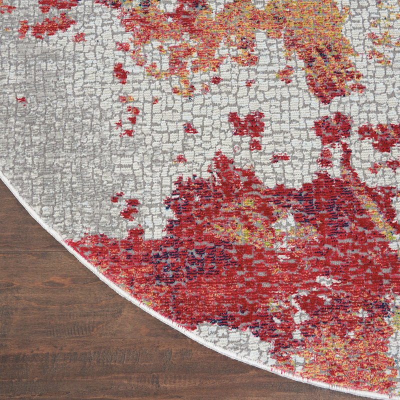 Abstract Indoor Rug, Round 6'
