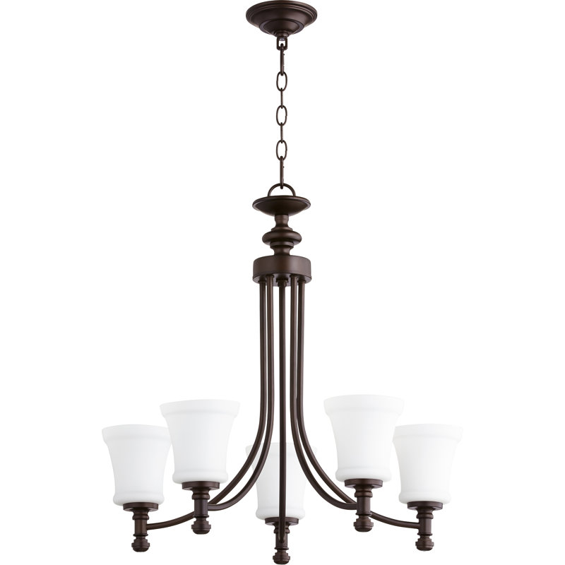 Herman 5 - Light Classic / Traditional Chandelier, Oiled Bronze