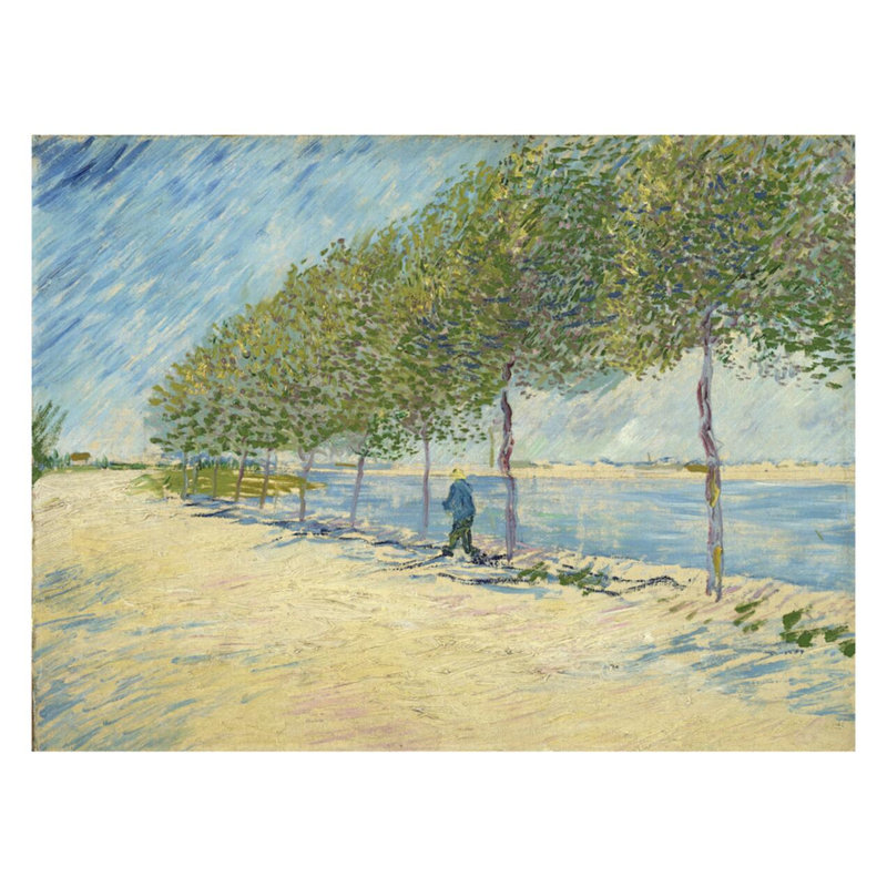 «By the seine» par Vincent van Gogh - Estampe numérique, H 22 po x l 28 po