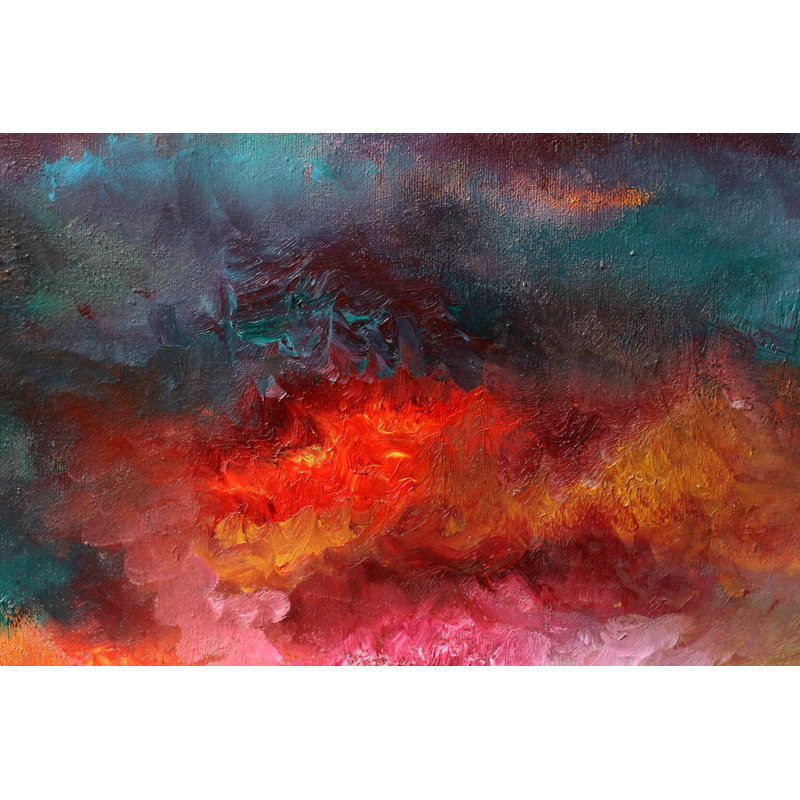 Tundra Texture Of An Oil Painting by Stereohype - Wrapped Canvas Print, 61cm H x 91cm W