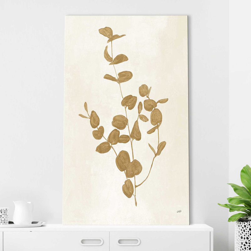 Botanical Study II Gold Crop - peinture, Toile tendue, H 48 po x l 28 po x P 1,5 po