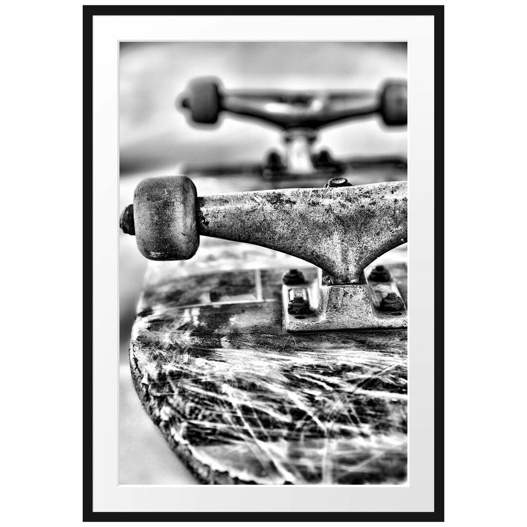 Gerahmtes Poster Skateboard