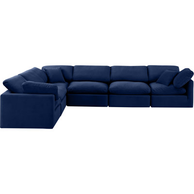 Hinami Velvet L-Shaped Sectional Reversible