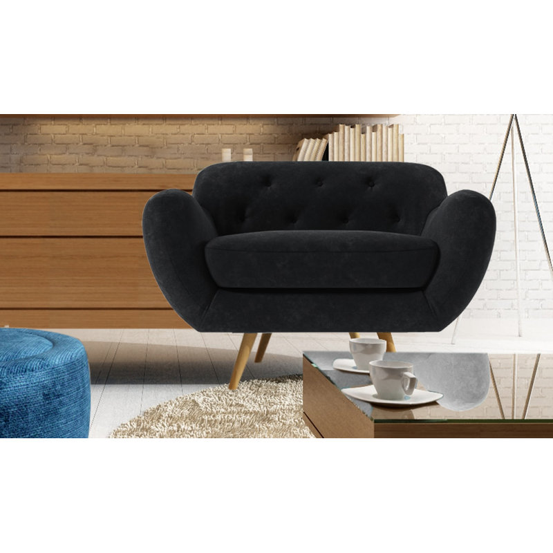 Jefferson Upholstered Armchair, Anthracite