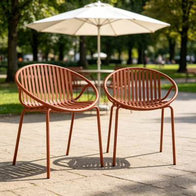 Ensemble de 2 chaises de patio empilables