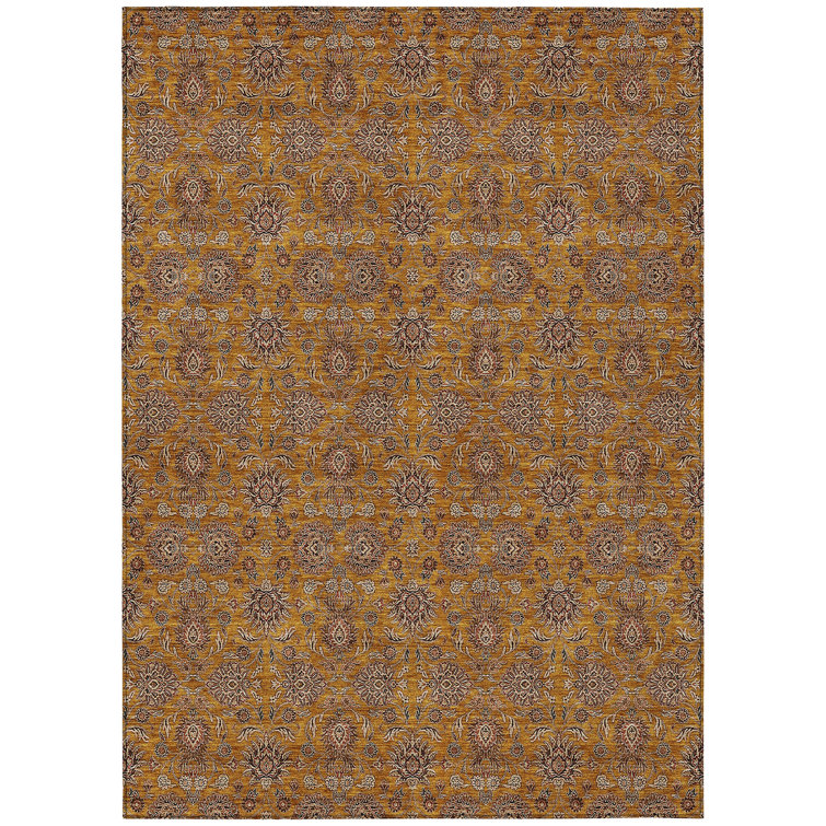 Naadiya Washable Floral Indoor / Outdoor Rug