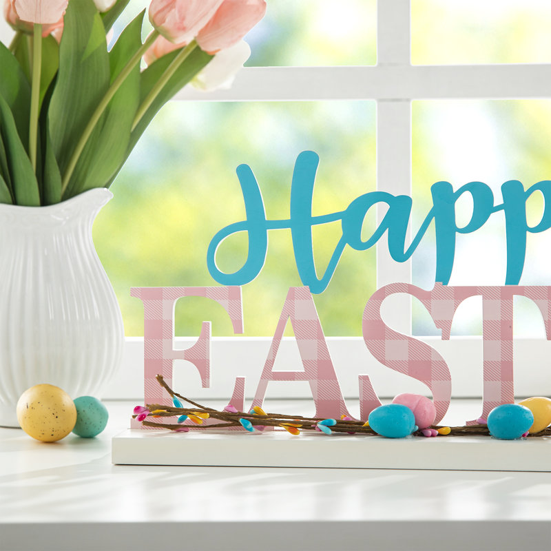 Easter Phrase Wooden Banner