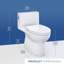 TOTO Redington 1G One-Piece Elongated 1.0 GPF WASHLET+ and Auto Flush Ready Universal Height Toilet with CEFIONTECT and SS124 SoftClose Seat, Bone - MS672124CUFG#03-1618280884-1618280887