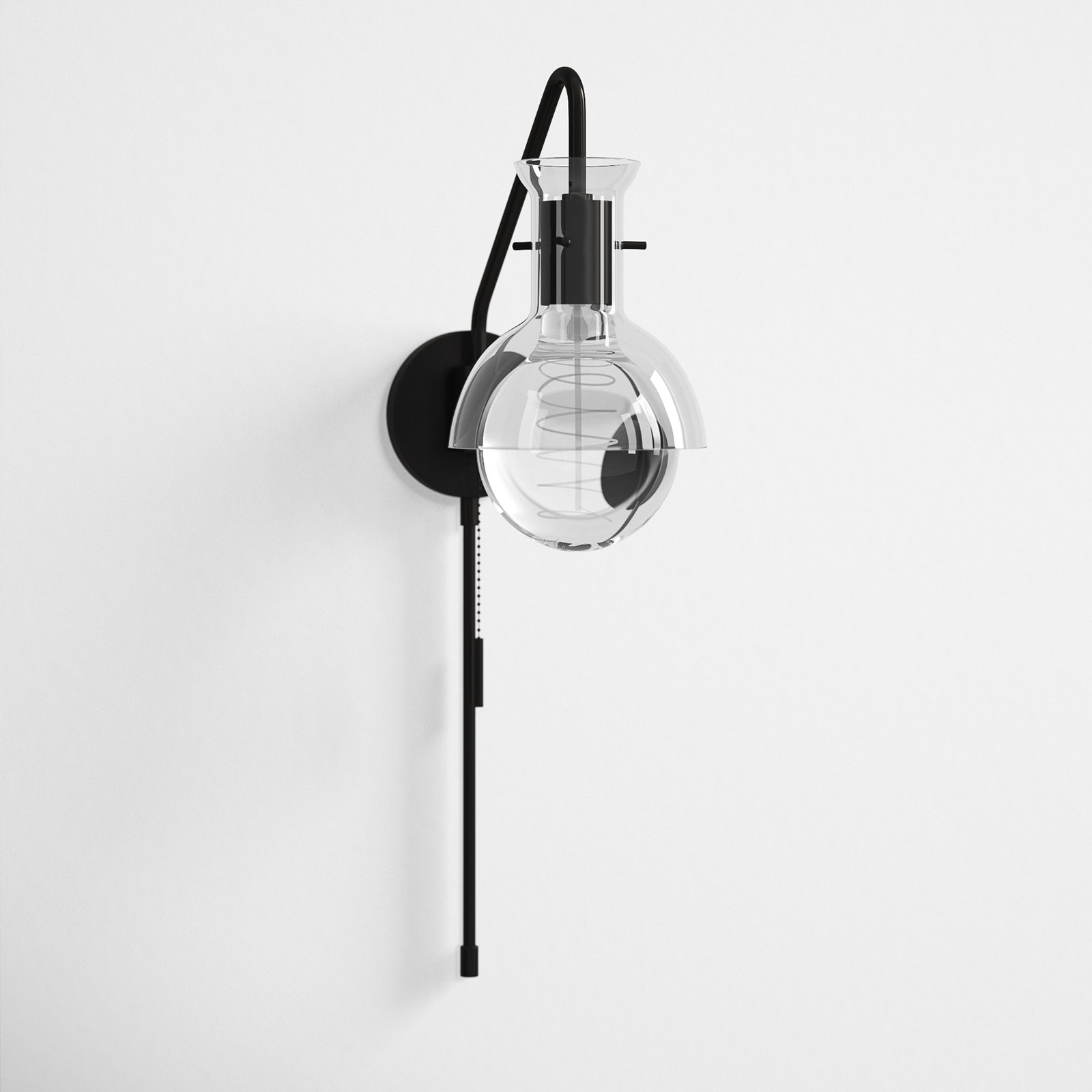 Luke Single Light Glass Dimmable Armed Sconce, Old Bronze