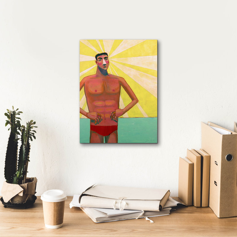 «Epic Graffiti» «The Lifeguard» par Bebe Keith, art mural sur toile, 12 po x 16 po, H 16 po x l 12 po