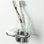 Porte-brosse à dents Moon - fixation murale - laiton 4 po / verre / chrome poli