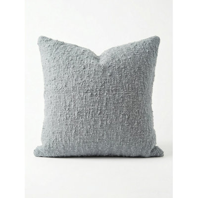 Cloud Grey Cozy Boucle Cotton Pillow 20x20 Cover Only