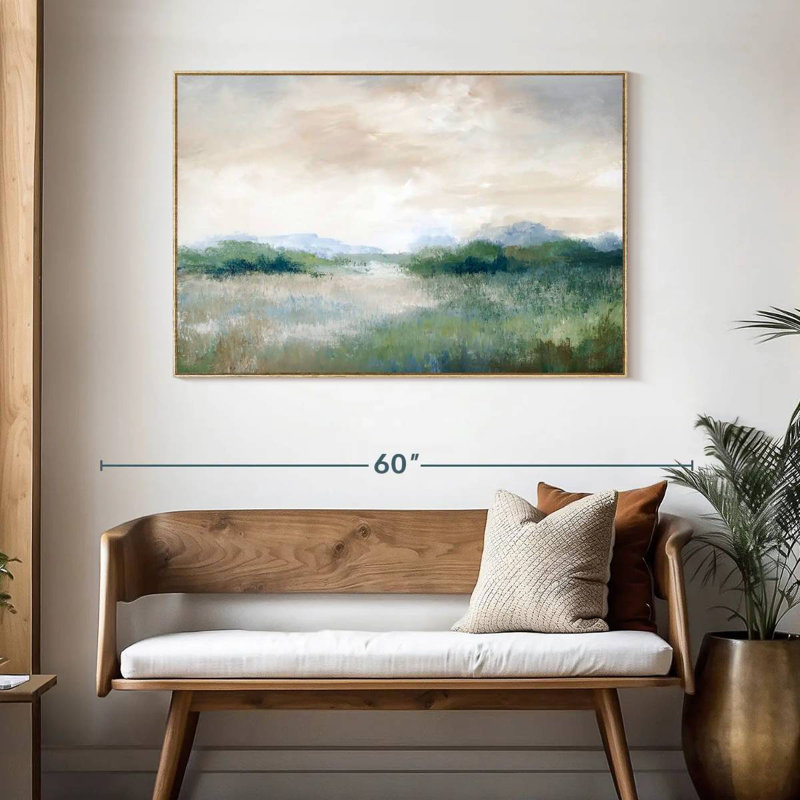 Calmer Vista, Cadre flottant en bois naturel, 46 po x 31 po