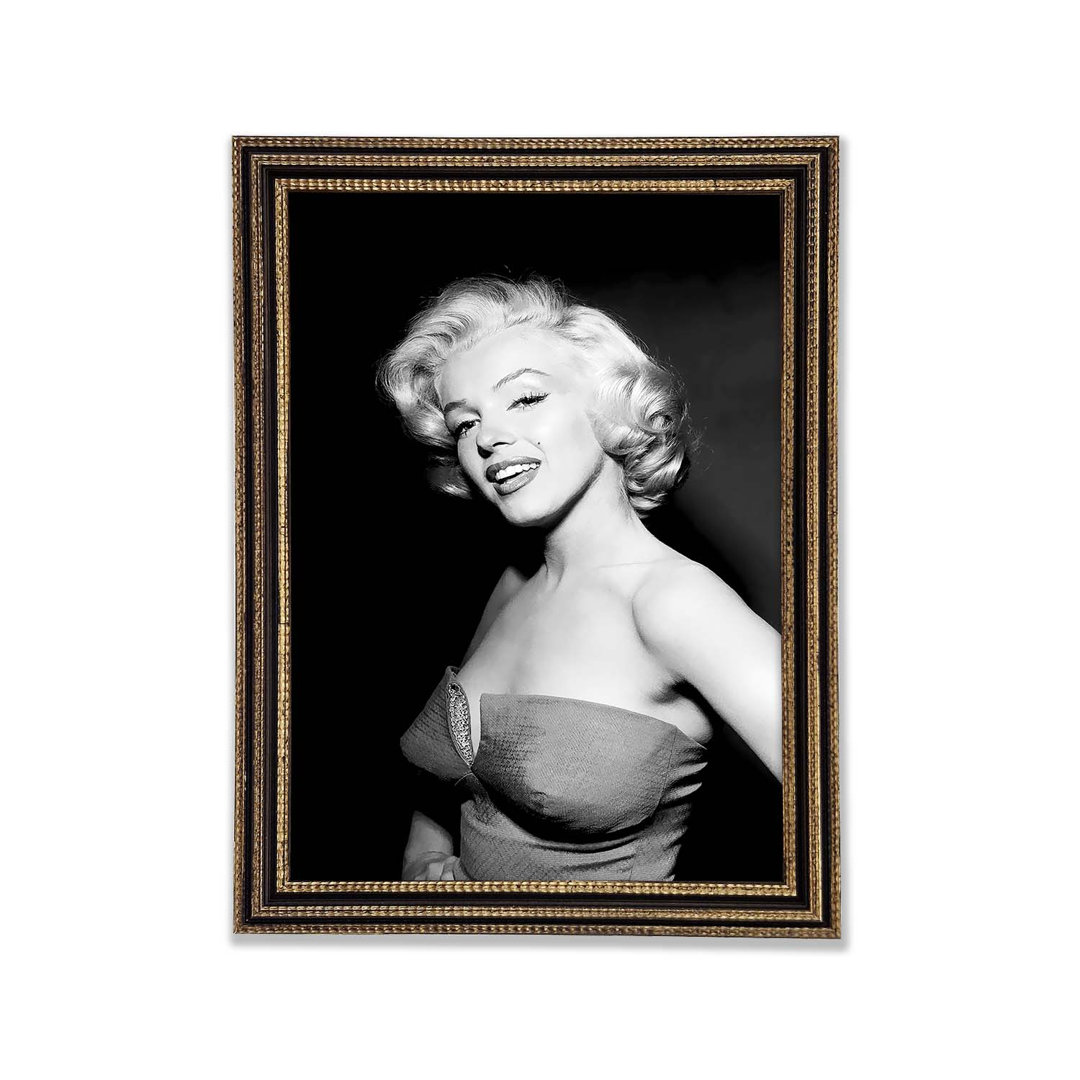 Marilyn Monroe Lächeln Gerahmter Druck