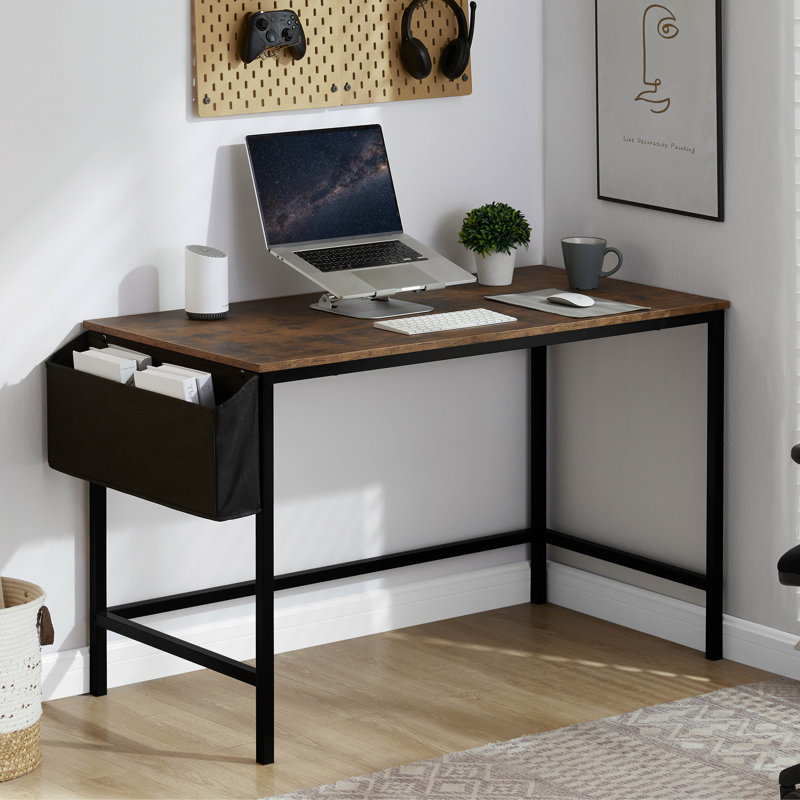 Bradwood 132cm W Rectangle Writing Desk, Dark Wood