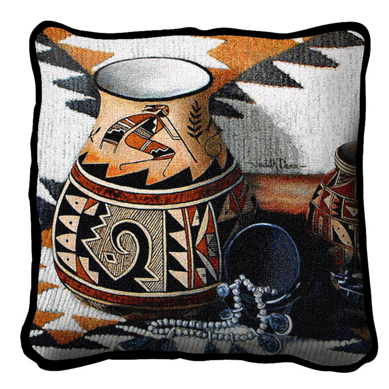 Coussin en coton Kokopelli