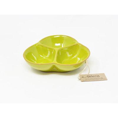 Verano Spanish Ceramics Ceramic Divided Serving Dish