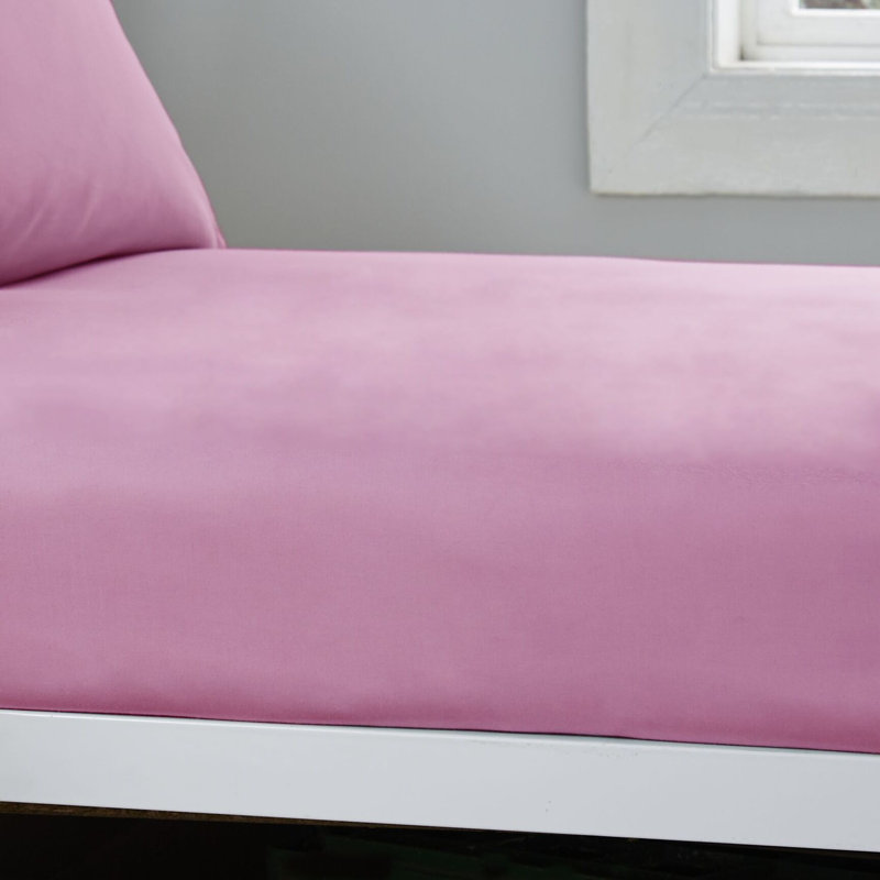 Fitted Sheet, Single, Pink