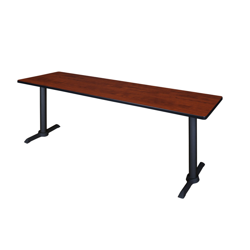 Nidal Cain Steel T-Base Training Seminar Table, Cherry, 29" H x 42" L x 24" W