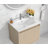 Mena 24" Wall-Mounted Single Vanity with Porcelain Top & Sink, Pre Assembled-424537289