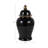Ellport Sophisticated Ceramic Tall Jar with Lid Accent for Home Decor - Sculptural Table Jar with Silhouette Curve for Shelves Consoles and Tabletop Styling - 18", Black & Gold-89110048-89110050