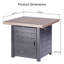 Table de foyer d'extérieur au propane en fer avec couvercle H 24,8 po x l 28 po Lyyna-1409440676