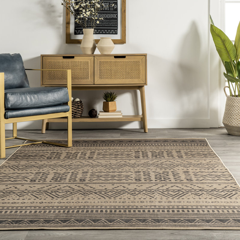Tapis lavable à la machine Anisa SuperiorWash Tribal, Rectangle 5 pi x 8 pi