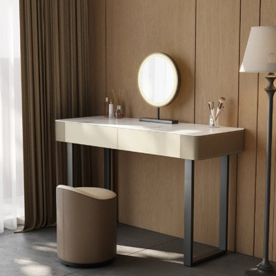 Coiffeuse de maquillage moderne avec tabouret